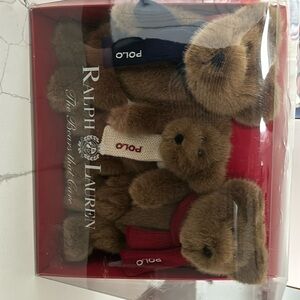 Ralph Lauren polo set of 3 bears new in box baby